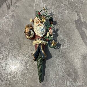 VTG Mark Roberts Resin Glitter Santa Claus Figurine